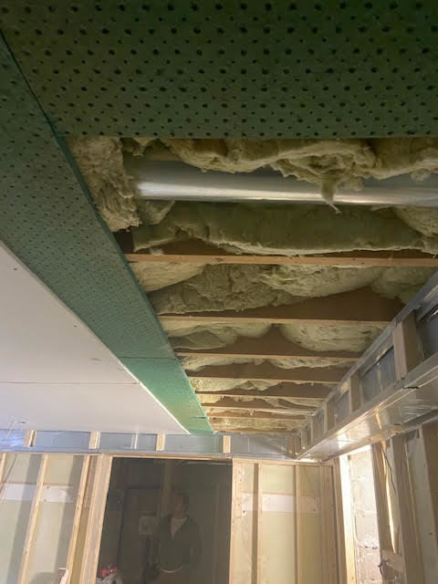 Ceiling done by a soundproofing contractor